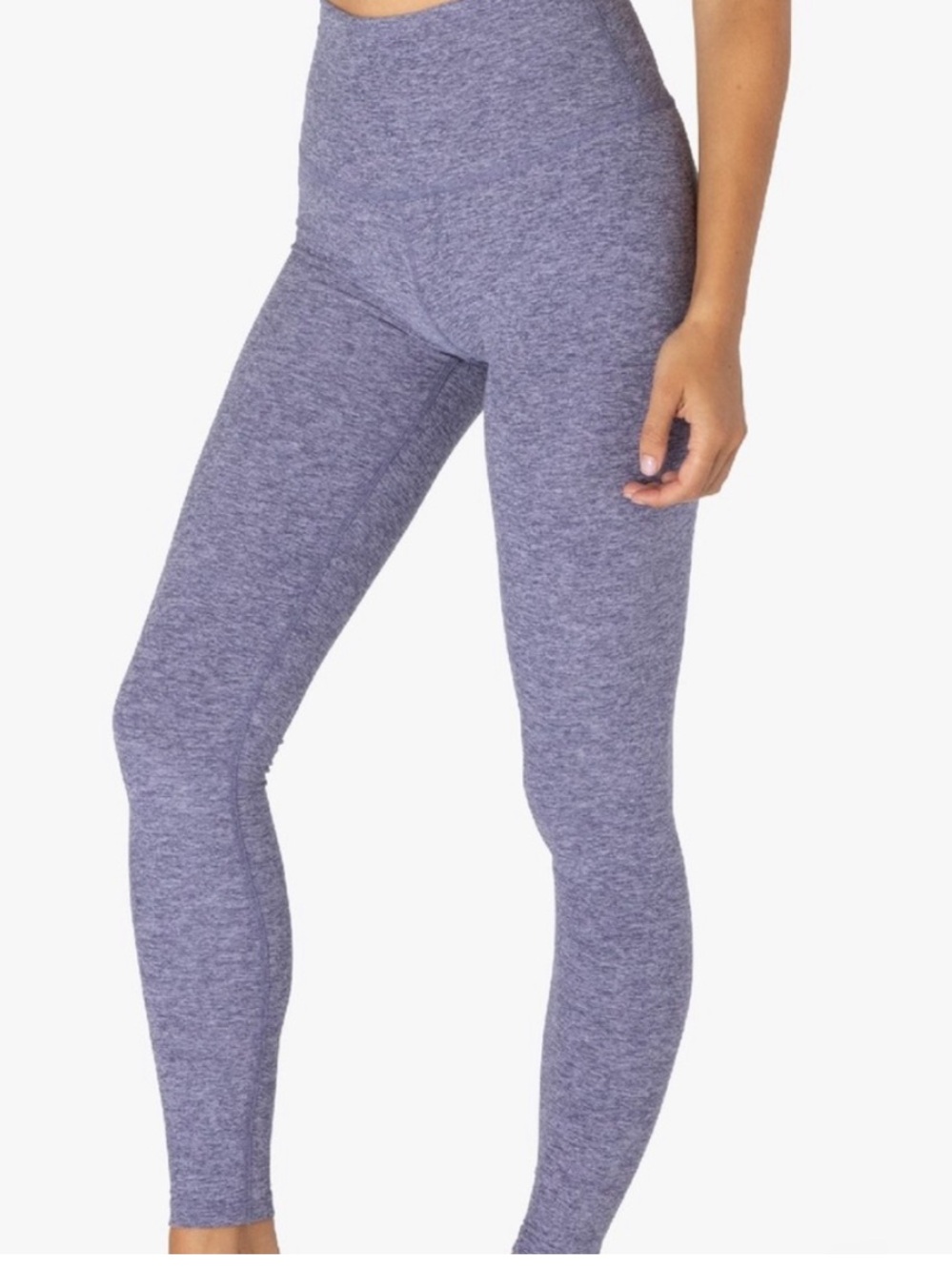 Beyond Yoga Spacedye Midi Seamless Leggings Heather Purple Midi Length Small